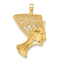 14K Satin Diamond-cut Nefertiti Charm view 3