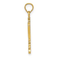14K Yellow Gold Menorah Pendant view 2