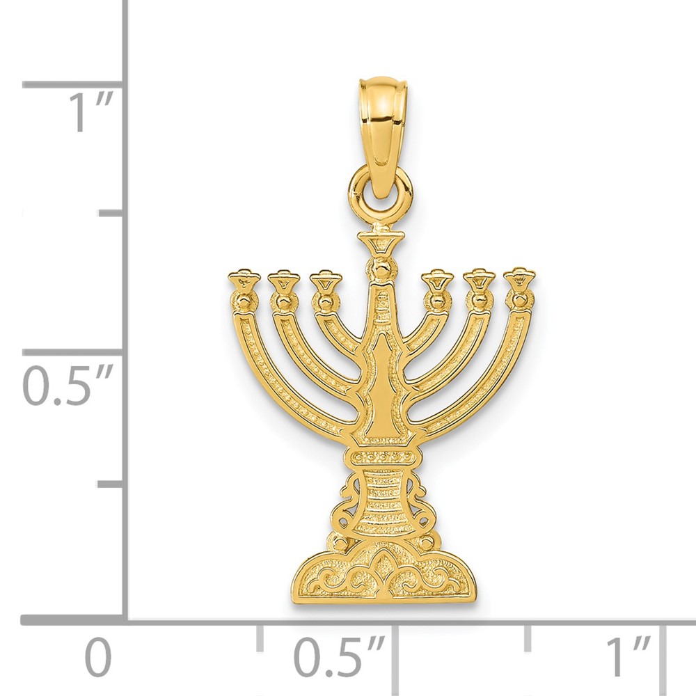 14K Menorah Pendant (C4451)
