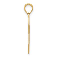 14K Yellow Gold Star of David Pendant with Menorah view 2