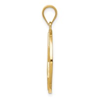 14K Yellow Gold Star of David Circles Pendant view 2