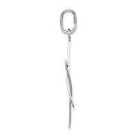 14K White Gold Elongated Star of David Charm view 2