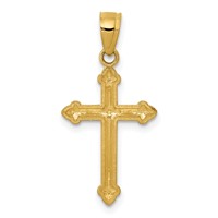 14K Yellow Gold Passion Cross Pendant view 4