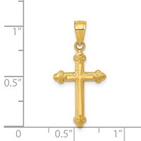 14K Yellow Gold Passion Cross Pendant view 3