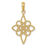 14K Yellow Gold Celtic Knot Pendant view 4