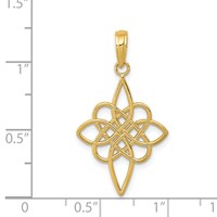 14K Yellow Gold Celtic Knot Pendant view 3