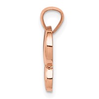 14K Rose Gold and White Rhodium Butterfly Pendant view 2