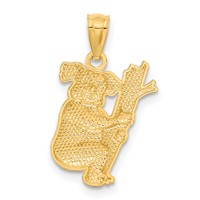 14K Yellow Gold Textured Koala Pendant view 3