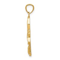 14K and White Rhodium Ice Skater Pendant view 2