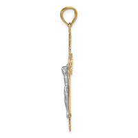 14K Two-tone Crucifix Pendant view 2