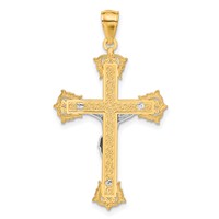 14K Two-tone Crucifix Pendant view 3
