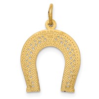 14K Yellow Gold Horseshoe Charm view 3