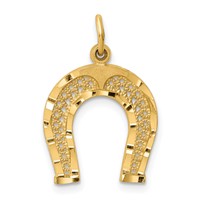 14K Yellow Gold Horseshoe Charm view 1