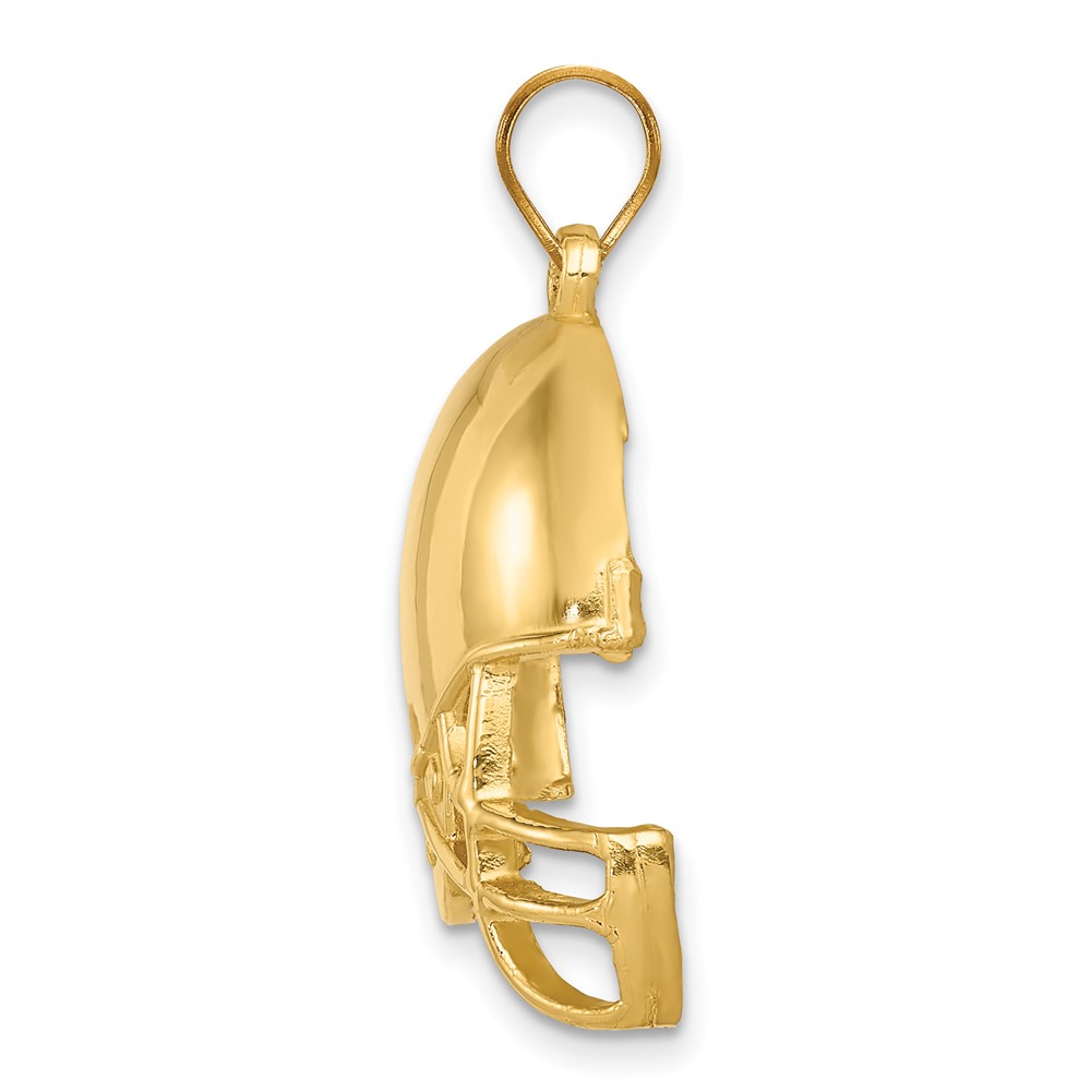 14k Polished Football Helmet Pendant (C4534)