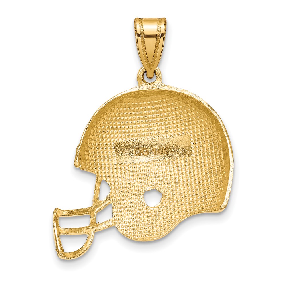 14k Polished Football Helmet Pendant (C4534)