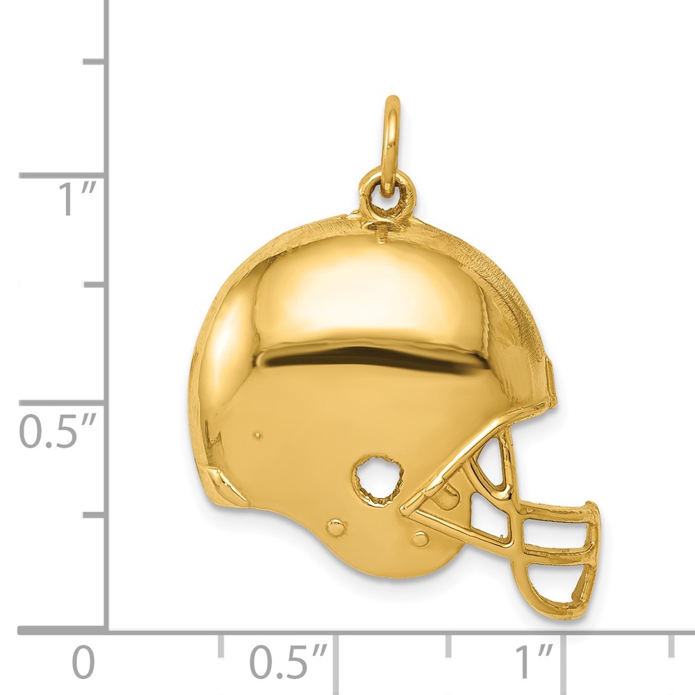 14k Polished Football Helmet Pendant (C4534)