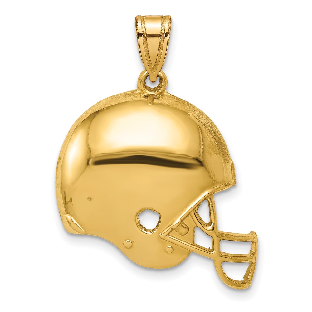 14k Polished Football Helmet Pendant (C4534)