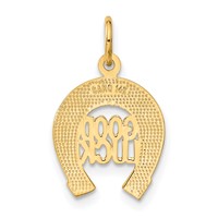 14K Good Luck Horseshoe Charm view 3