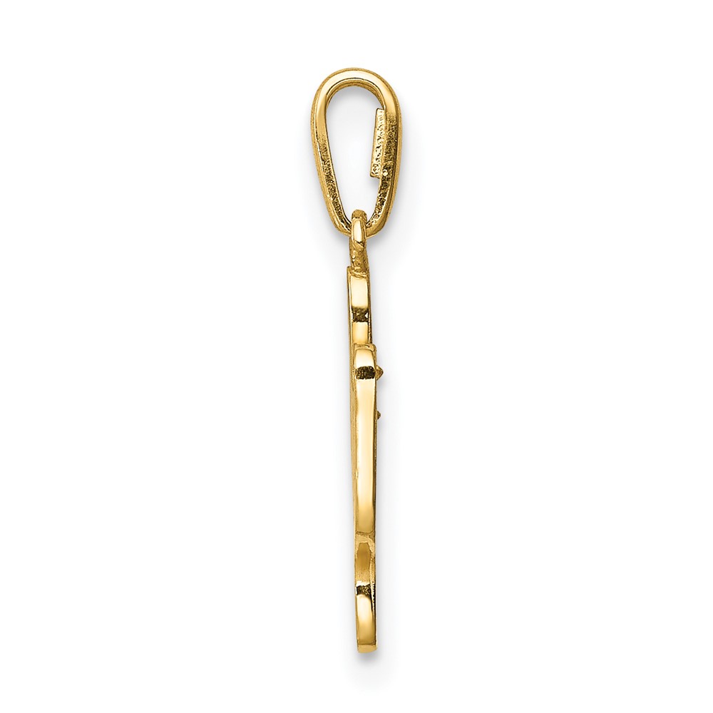 14K Cactus CZ Pendant (C4546)