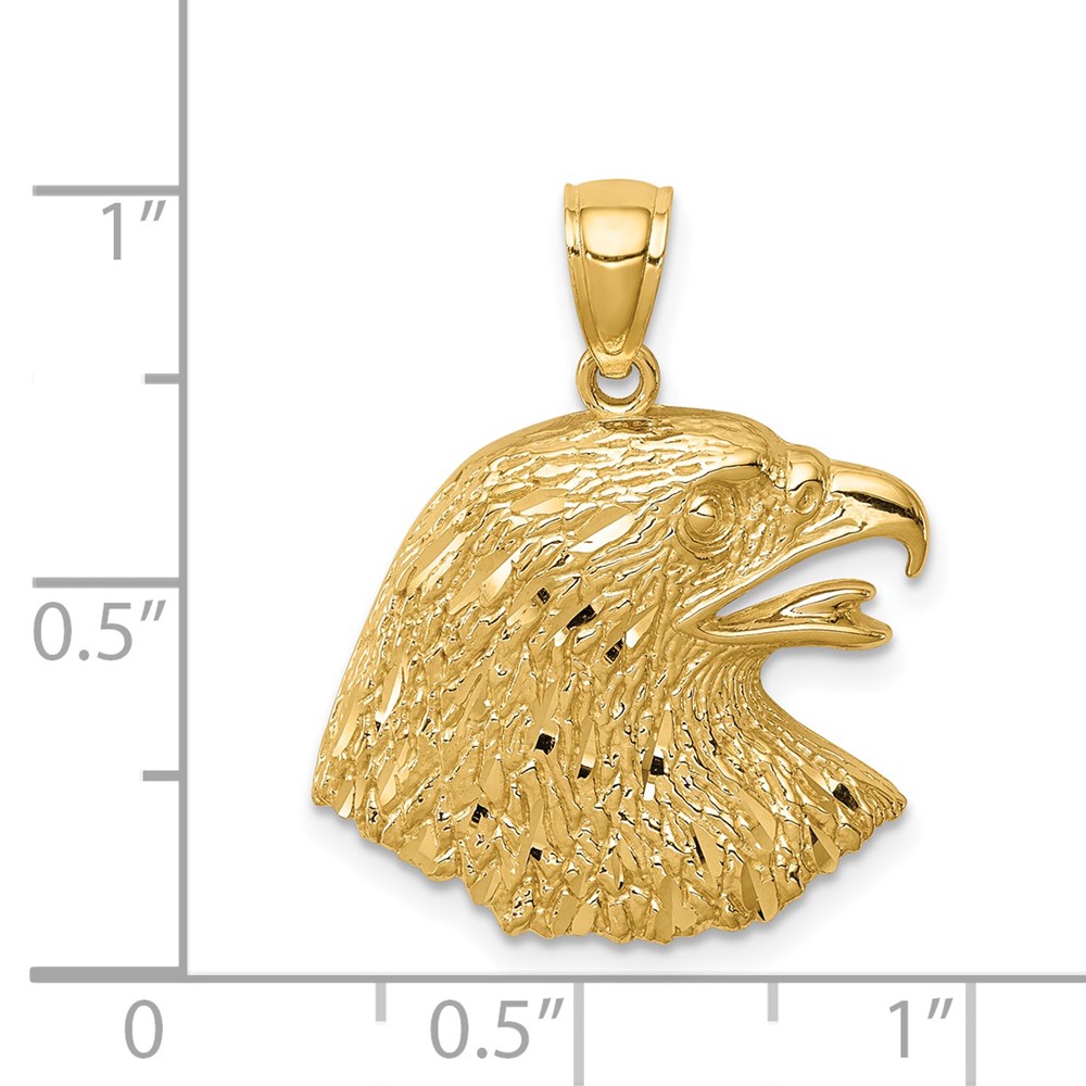 14K Diamond-Cut Eagle Pendant (C4576)