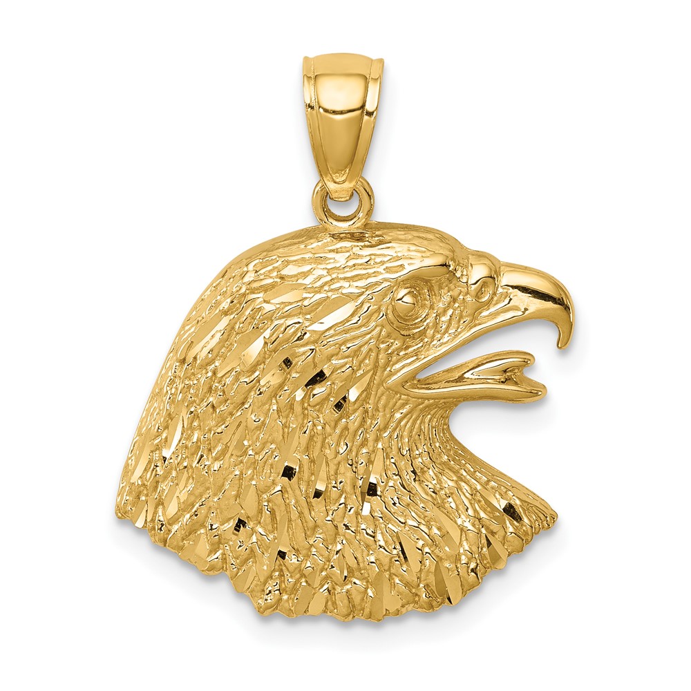 14K Diamond-Cut Eagle Pendant (C4576)
