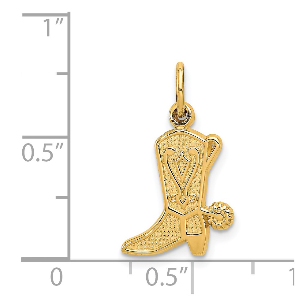 14k Cowboy Boot Charm (C458)