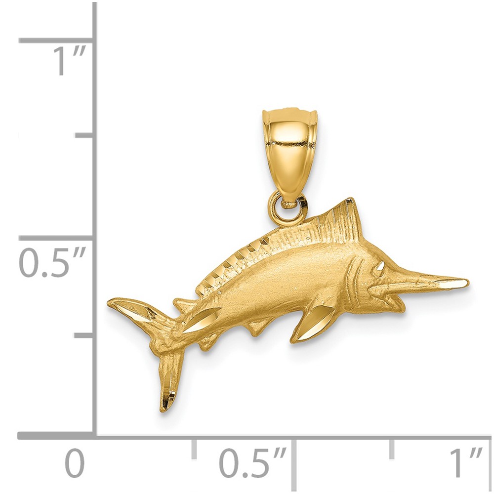 14K D/C Marlin Pendant (C4592)