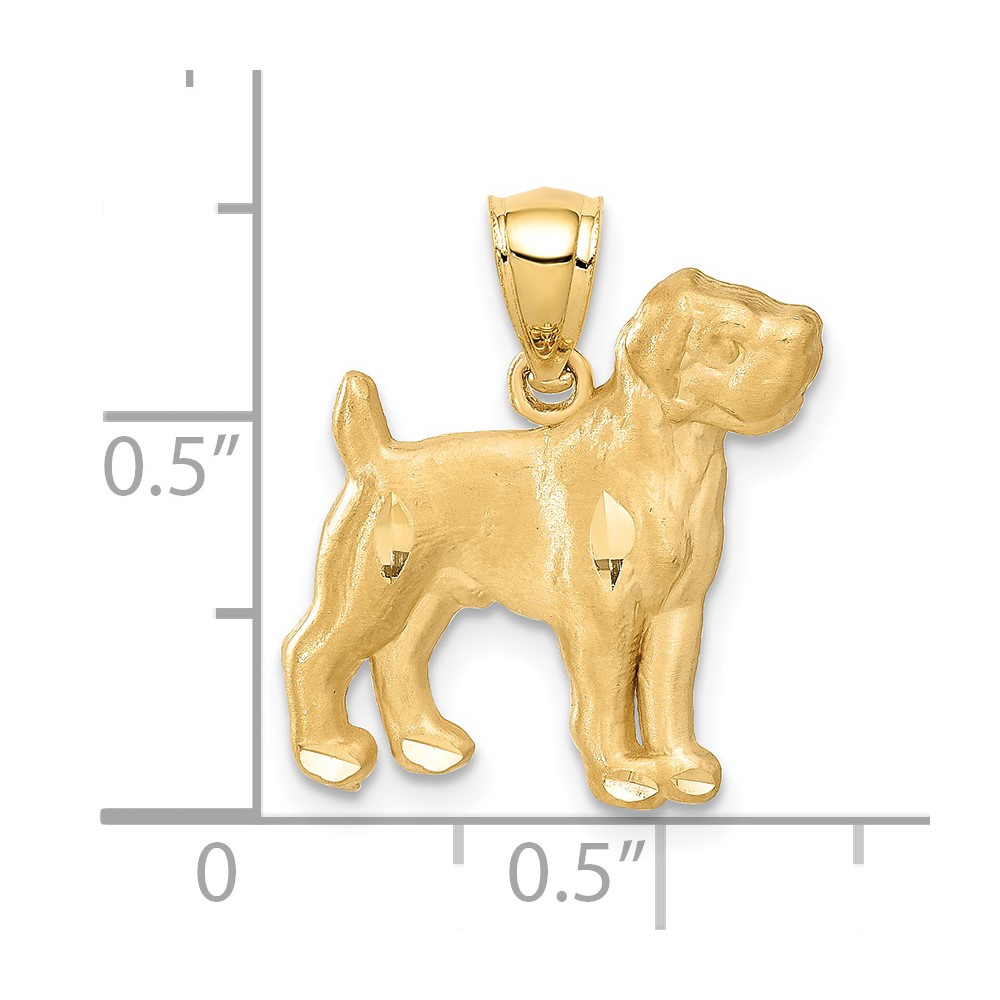 14K Diamond-cut Boxer Pendant (C4618)