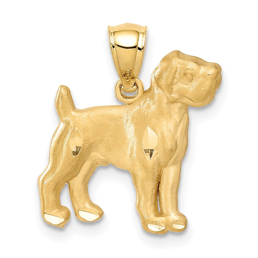 14K Diamond-cut Boxer Pendant (C4618)