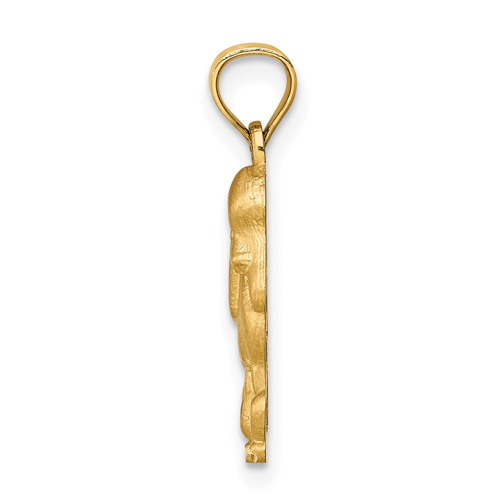 14K Diamond-cut Poodle Pendant (C4619)