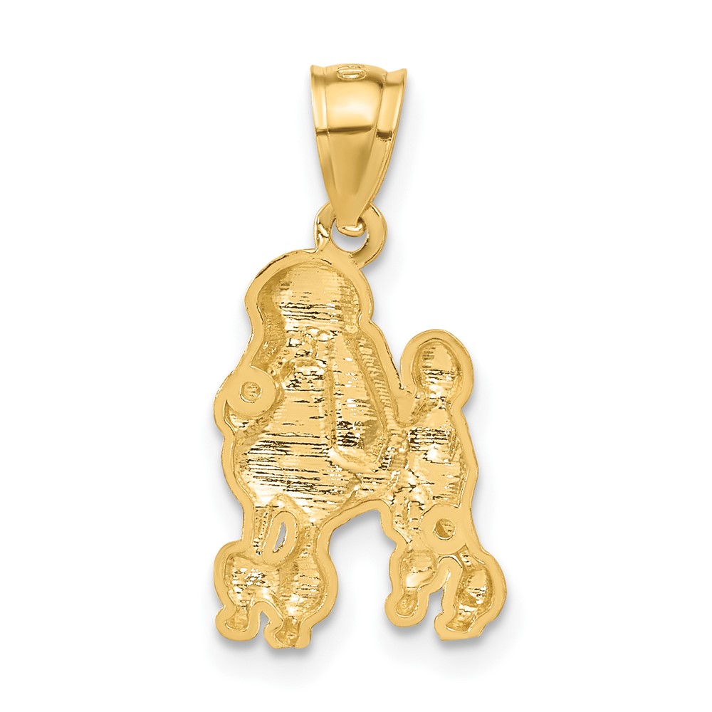 14K Diamond-cut Poodle Pendant (C4619)