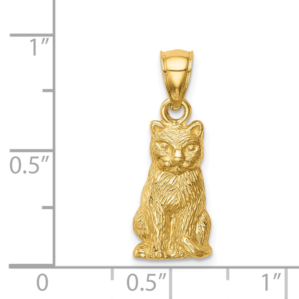 14K Cat Pendant (C4627)