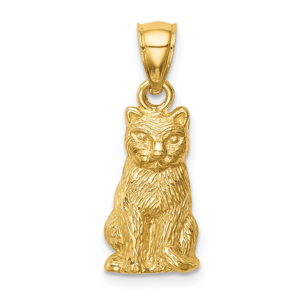 14K Cat Pendant (C4627)
