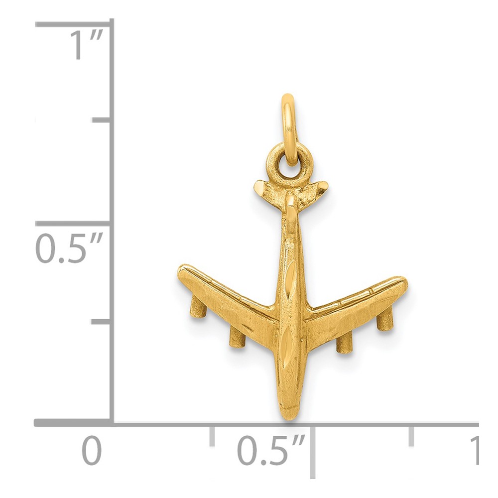 14k 3-D Airplane Charm (C463)