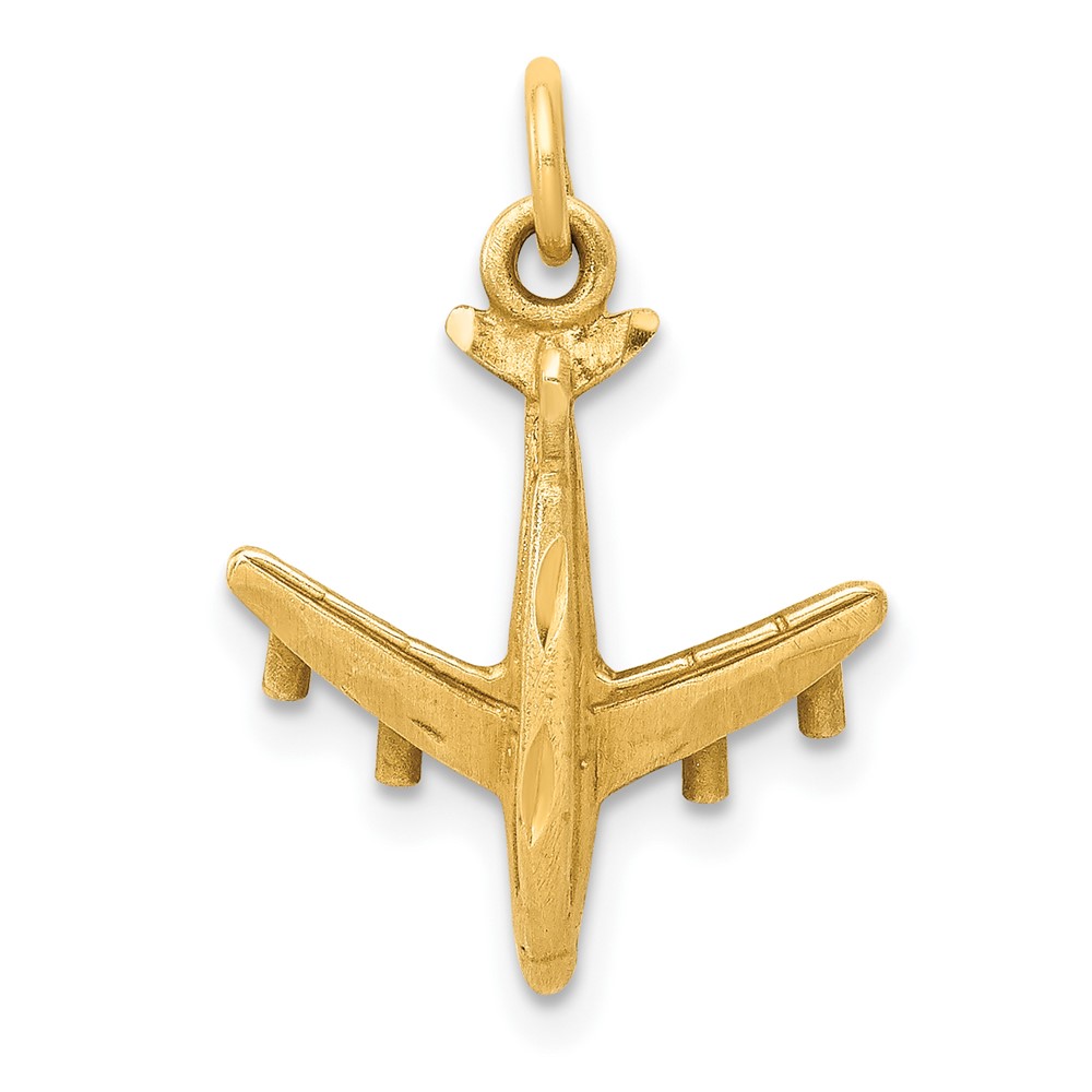 14k 3-D Airplane Charm (C463)
