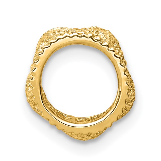 14K Polished Starfish Barrel Slide