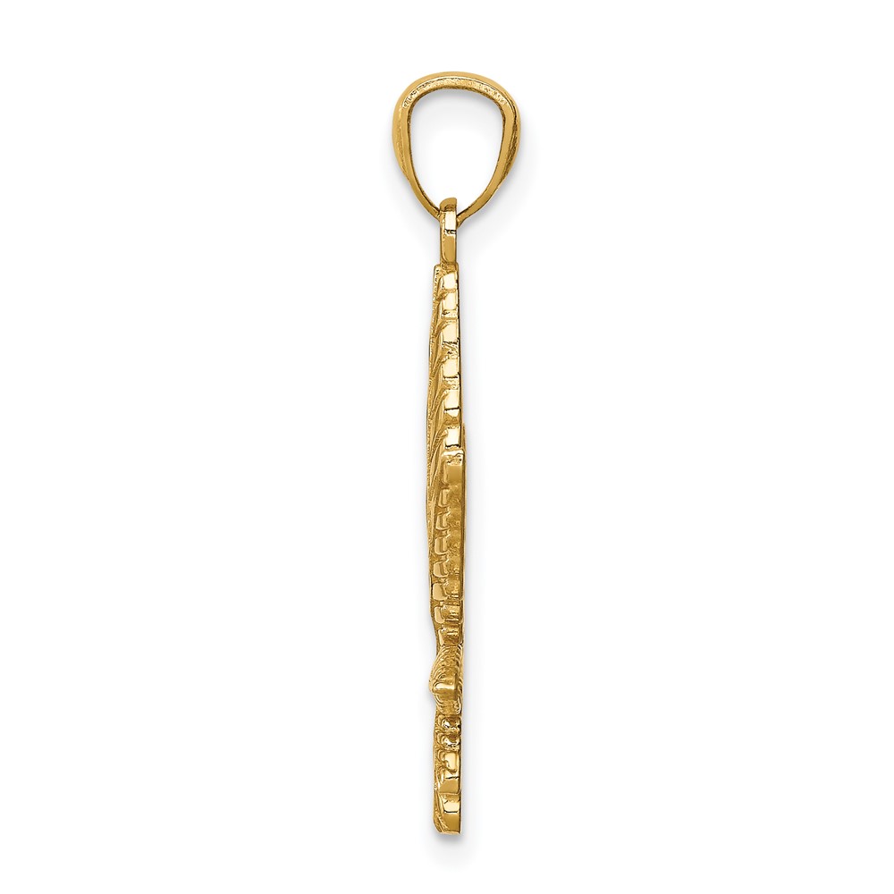 14K Leaf Pendant (C4642)