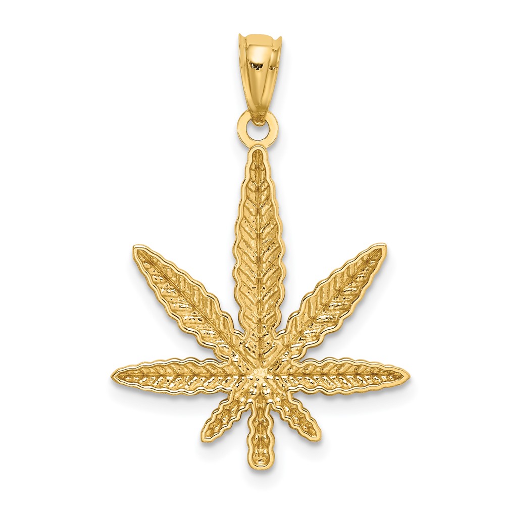 14K Leaf Pendant (C4642)