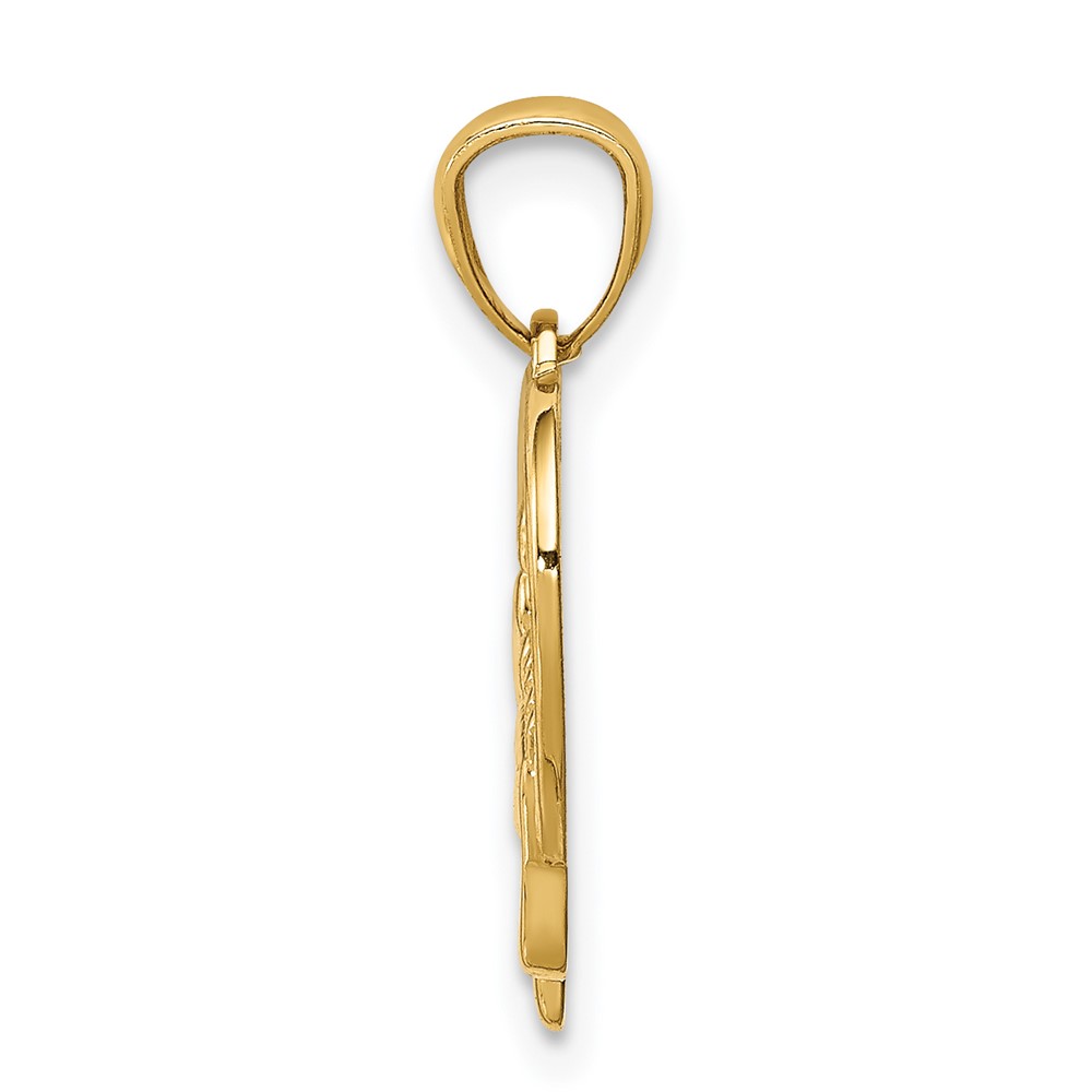 14K Baby Feet in a Heart Pendant (C4671)