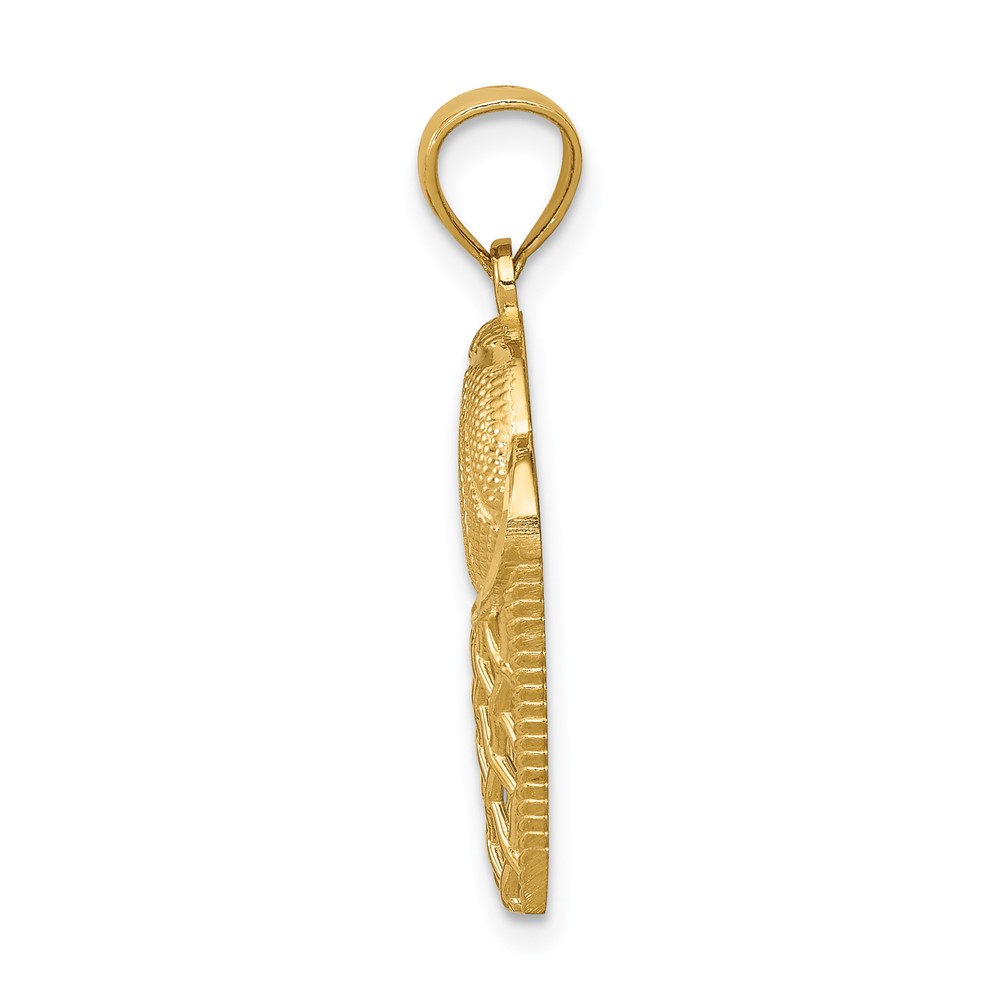 14K Basketball in Hoop Pendant (C4688)