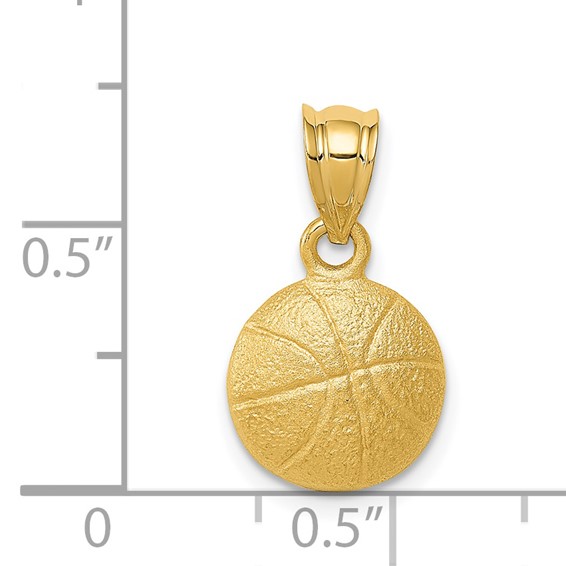 14k Basketball Charm