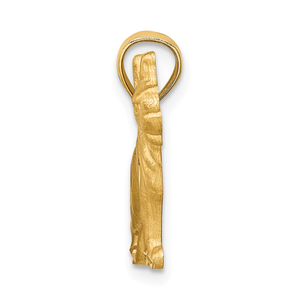 14K Diamond-cut German Shepherd Pendant (C4729)