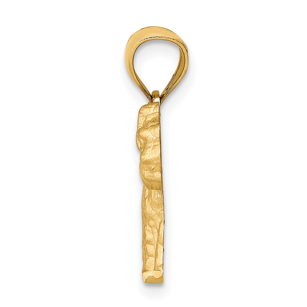 14K Diamond-cut Mini Schnauzer Pendant (C4730)