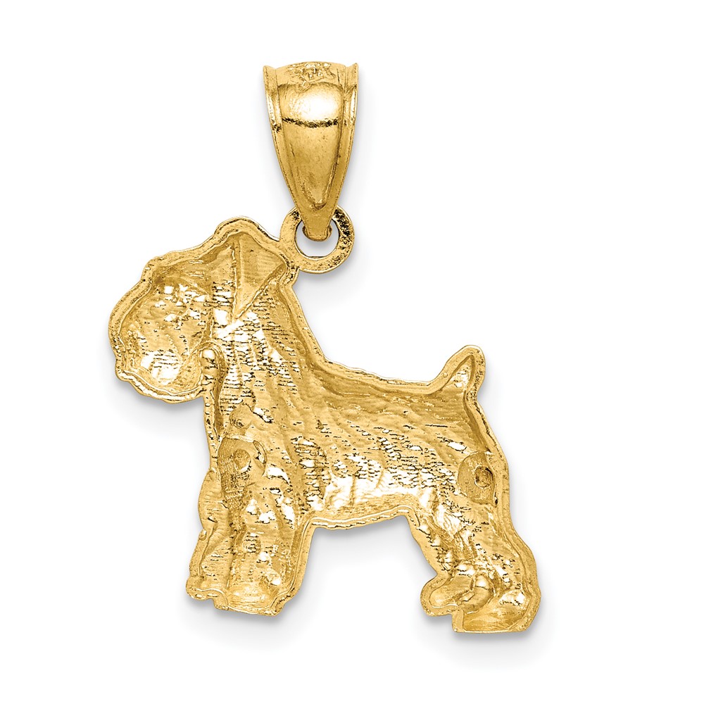 14K Diamond-cut Mini Schnauzer Pendant (C4730)