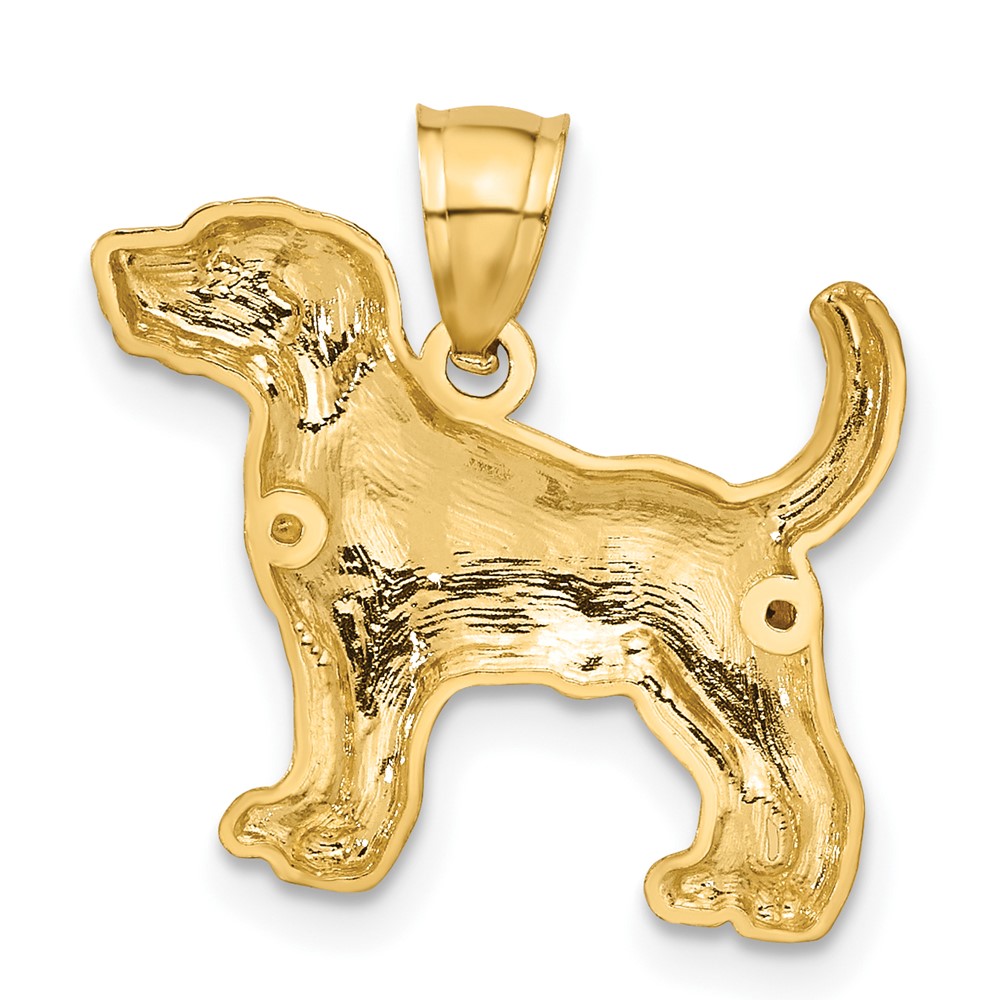 14K Diamond-cut Beagle Pendant (C4734)