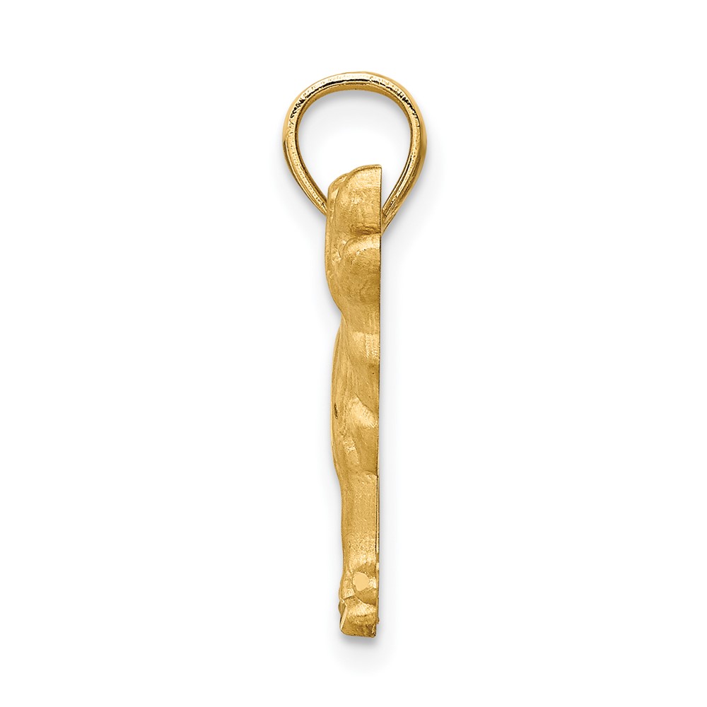 14K Diamond-cut Labrador Retriever Pendant (C4736)
