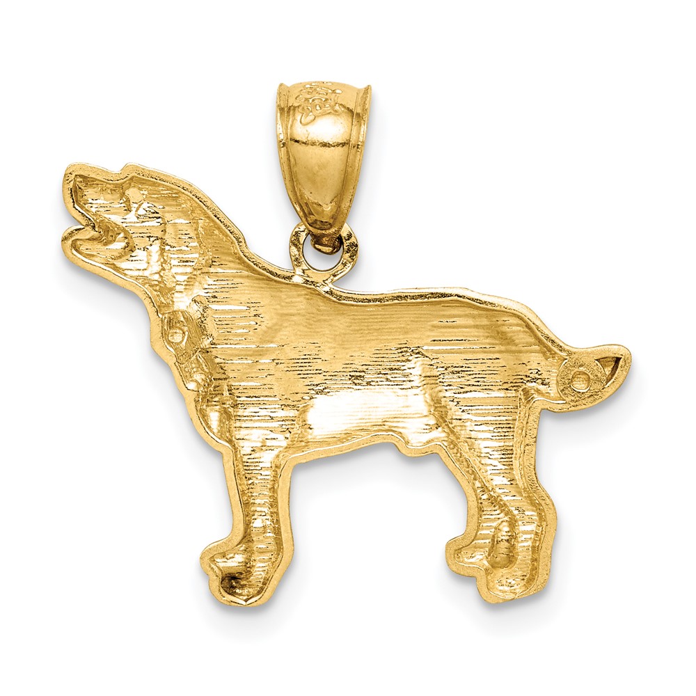 14K Diamond-cut Labrador Retriever Pendant (C4736)