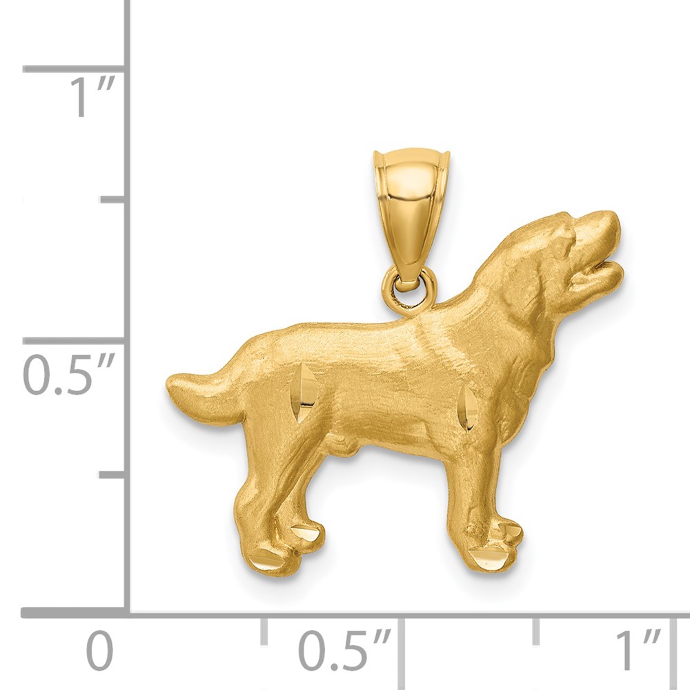 14K Diamond-cut Labrador Retriever Pendant (C4736)