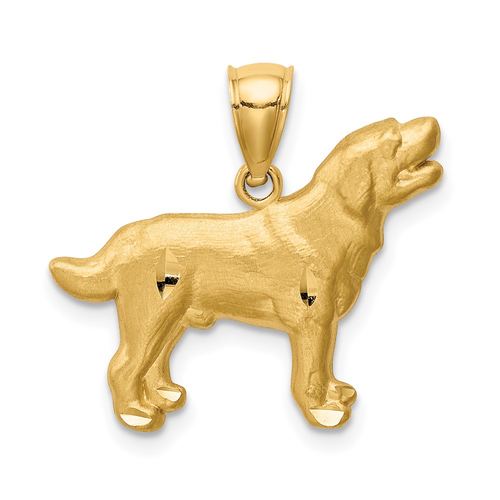 14K Diamond-cut Labrador Retriever Pendant (C4736)