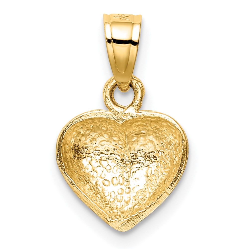 14K Polished One-sided Heart Pendant (C4743)